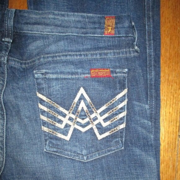 7 FOR ALL MANKIND 'A' Pkt Flare Leg Jeans - Picture 6 of 9